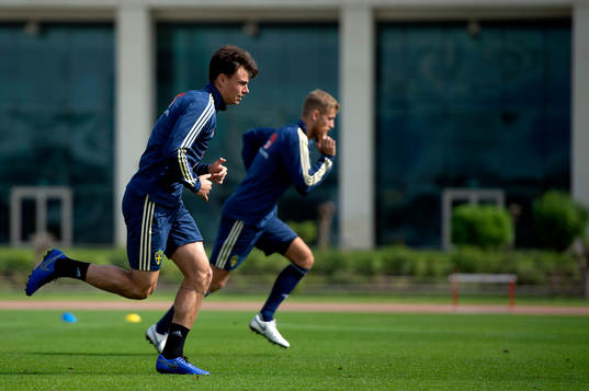 Sweden's Melker Hallberg and Filip Dagerstål in the