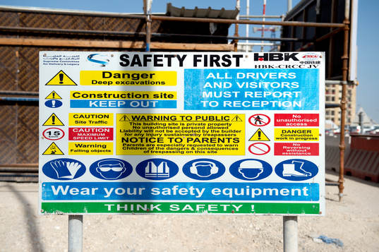 A Saftey First sign