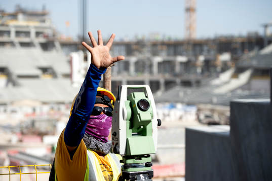 A worker is seen
