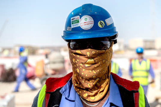A worker is seen