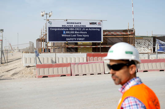 A worker is seen