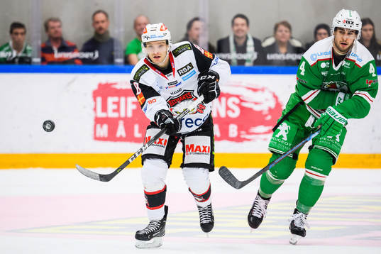Malmö Redhawks Johan Olofsson och Rögles Kodie Curran