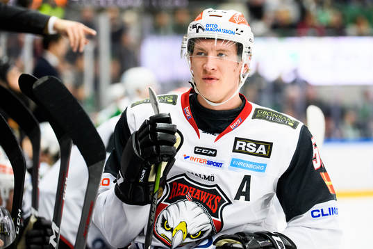 Malmö Redhawks Emil Sylvegård deppar