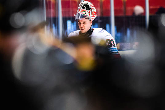 Frölunda målvakt Johan Mattsson deppar