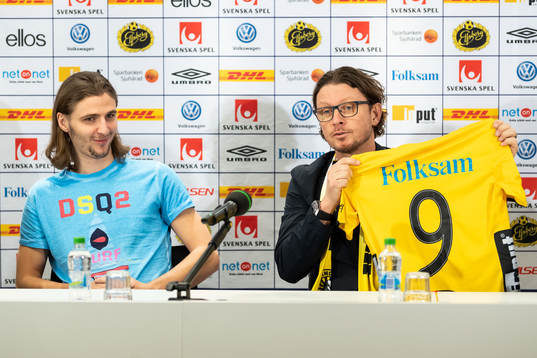 Pawel Cibicki och klubbchef Stefan Andreasson