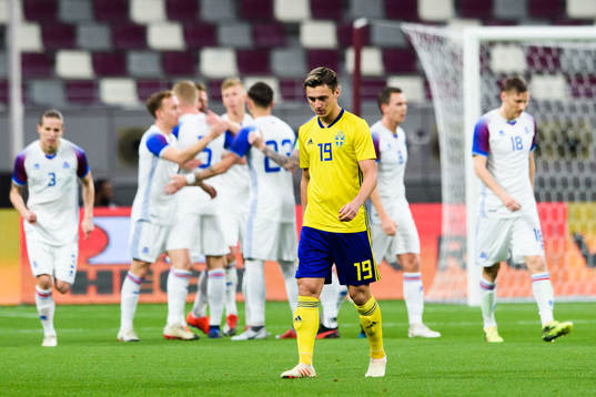Jonathan Levi of Sweden  looks dejected