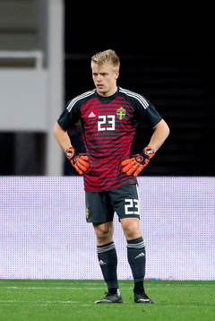 Sweden's goalkeeper Isak Pettersson