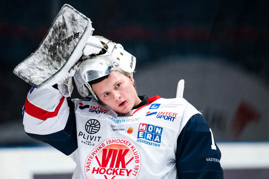Västerviks målvakt Isak Ragnevad