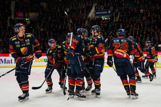 Djurgårdens spelare jublar