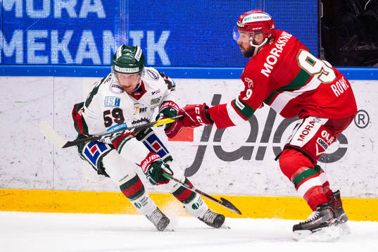 Frölunda Simon Hjalmarsson och Moras Andrew Rowe