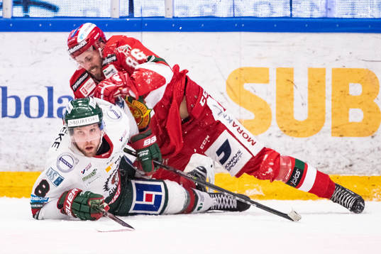 Frölundas Viktor Ekbom och Moras Mathias Bromé
