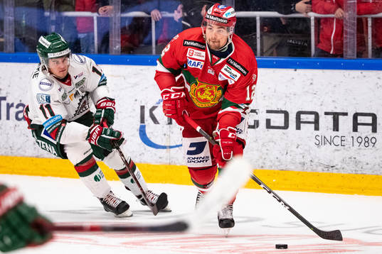 Frölundas Linus Fagemo och Moras Kevin Gagné
