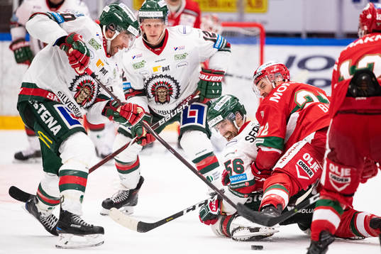 Frölundas Joel Lundqvist och Frölundas Jonathan Sigalet