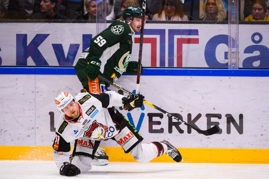 Malmö Redhawks Max Görtz och Färjestads Linus Johansson