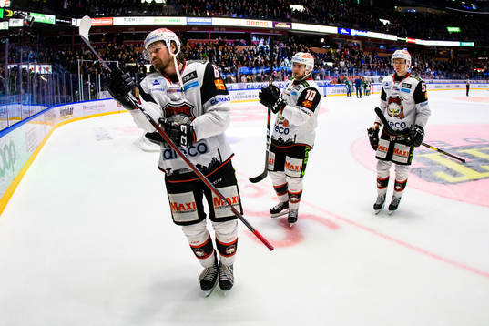 Malmö Redhawks Stefan Warg och Nichlas Torp deppar