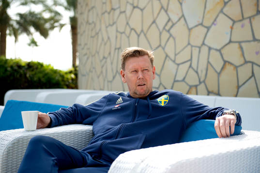 Sweden's assistant coach Peter Wettergren