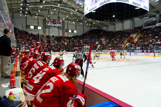 Vybild över ishockeymatchen i SHL mellan Timrå och