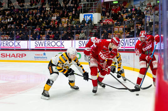 Skellefteås Mathis Olimb och Timrås Patrik Blomberg och