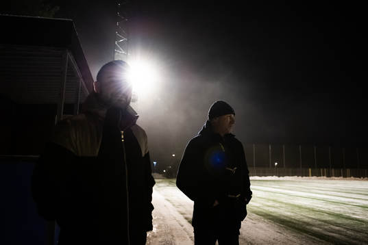 s ordförande Fadi Nano och Gunnilses klubbchef Tomas