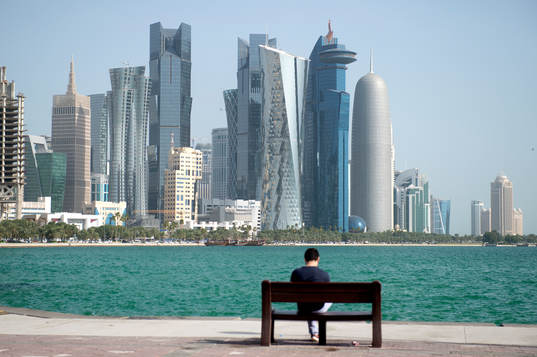 General view over Doha in Qatar, where the 2022 FIFA World
