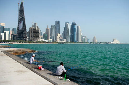 General view over Doha in Qatar, where the 2022 FIFA World