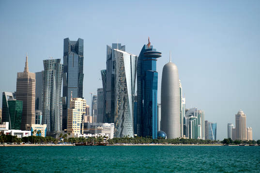 General view over Doha in Qatar, where the 2022 FIFA World