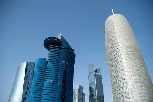 General view over Doha in Qatar, where the 2022 FIFA World