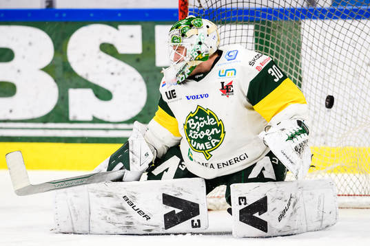 Björklövens målvakt Mattias Pettersson släpper in