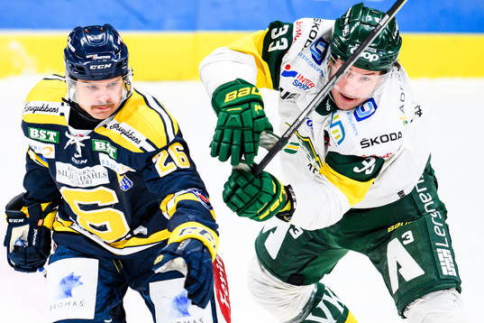 Södertäljes David Berg och Björklövens Marcus Jonsson