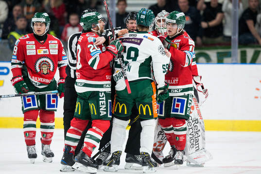 Frölunda Joel Lundqvist och Samuel Fagemo irriterade på