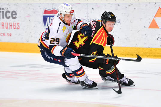 Djurgårdens Sebastian Strandberg och Brynäs Nicklas