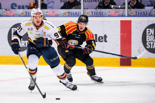 Djurgårdens Axel Jonsson Fjällby och Brynäs Tomi Sallinen