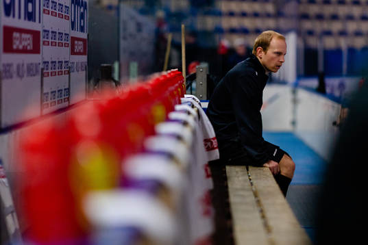 Frölunda Ryan Lasch före ishockeymatchen i SHL mellan