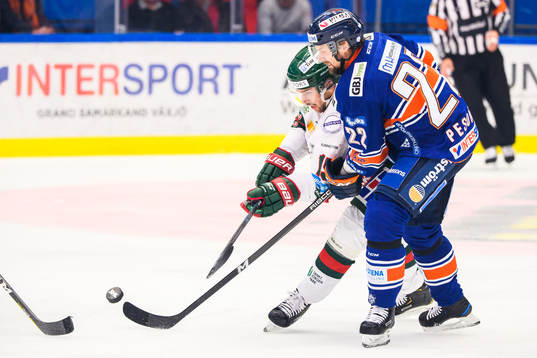 Frölunda Anders Grönlund och Växjös Janne Pesonen