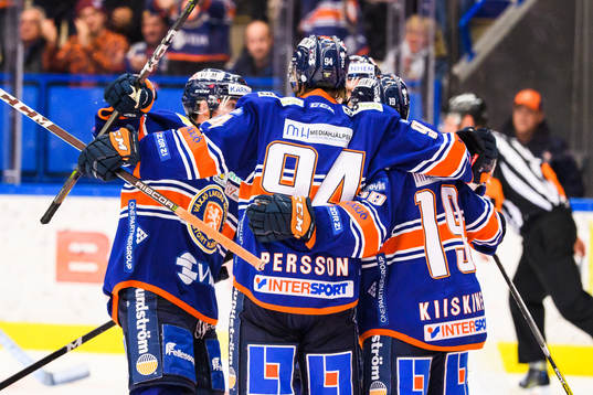 Växjös spelare jublar