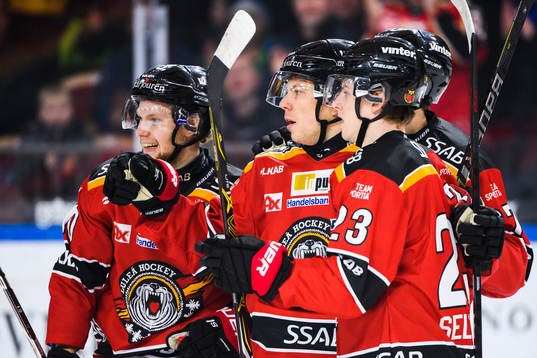 Luleås Einar Emanuelsson, Erik Gustafsson och Nils