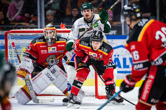 Färjestads Linus Johansson och Luleås Erik Gustafsson