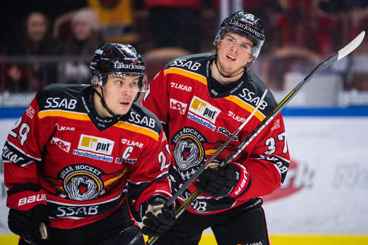 Luleås Erik Gustafsson och Isac Lundeström deppar