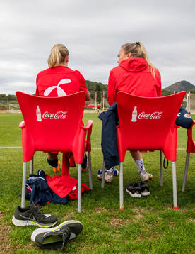 Emilie Nautnes and Synne Sofie Kinden Jensen of Norway