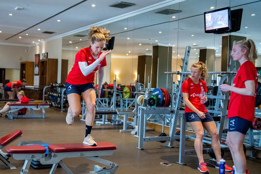Guro Reiten, Synne Skinnes Hansen and Ina Gausdal of Norway