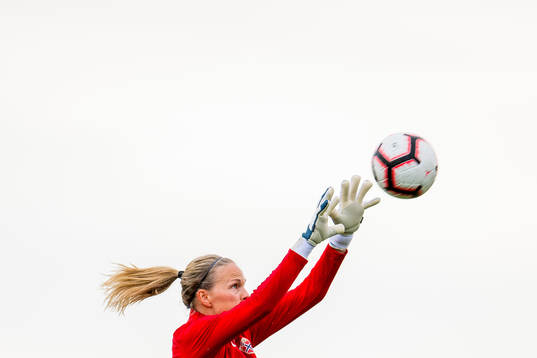 Goalkeeper Ingrid Hjelmseth of Norway