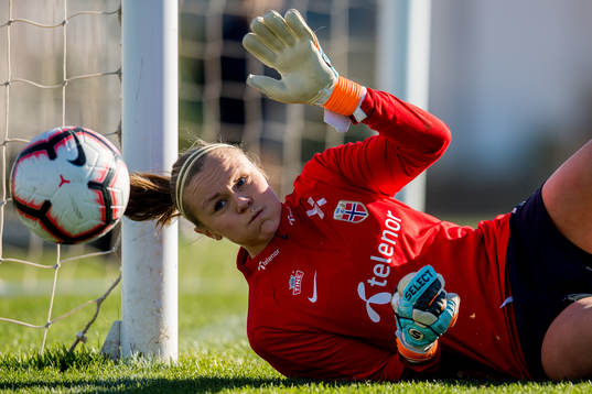Goalkeeper Nora Neset Gjøen of Norway
