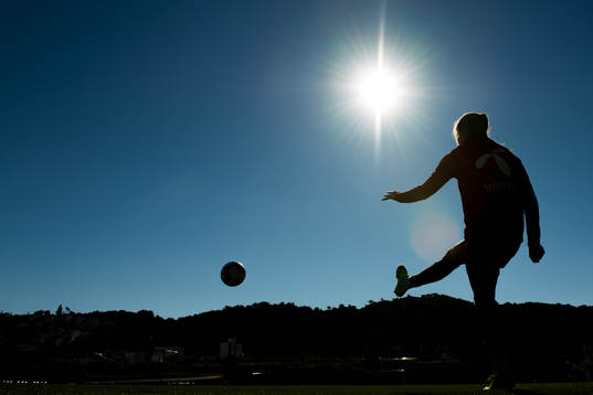 Caroline Graham Hansen of Norway takes a corner kick