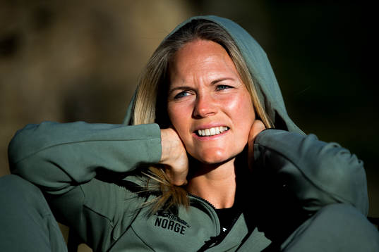 Goalkeeper Ingrid Hjelmseth of Norway poses for a portrait