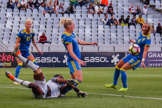 Sofia Jakobsson , Stina Blackstenius and Kosovare Asllani