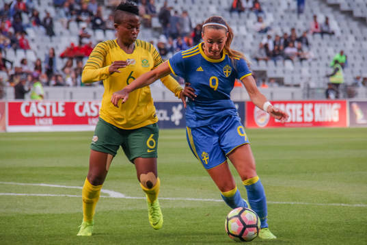 Mamello Makhabane of Soutch Africa and Kosovare Asllani  of