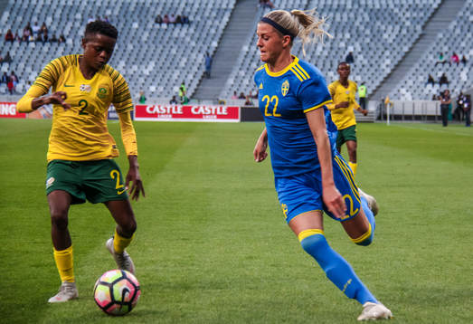 Lebogang Ramalepe of South Africa and Olivia Schough of