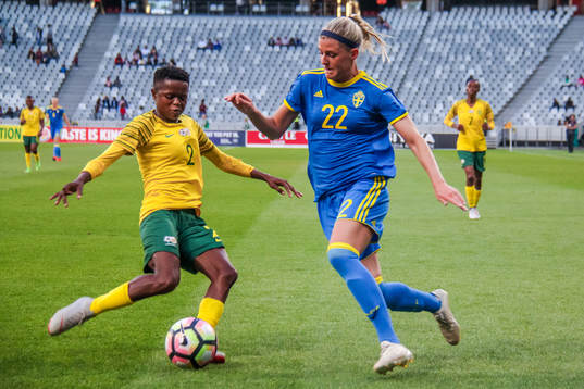 Lebogang Ramalepe of South Africa and Olivia Schough of