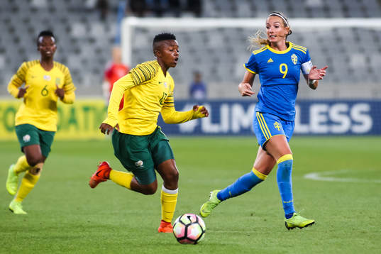 Bambanani Mbane of South Africa and Kosovare Asllani of