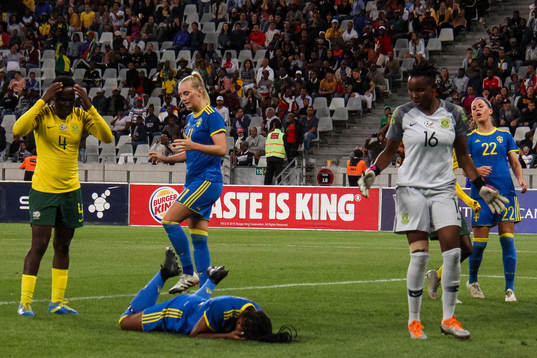 Stina Blackstenius, Madelen Janogy and Olivia Schough of